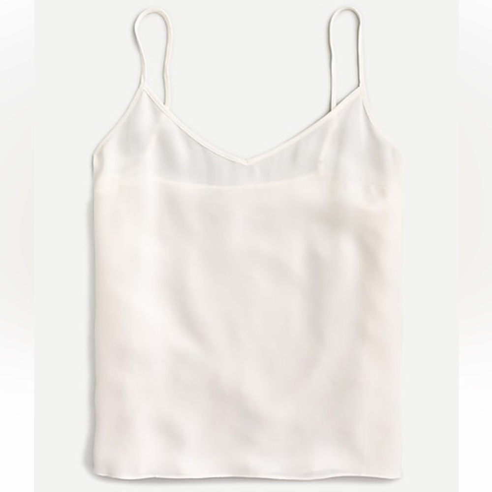 J.Crew 100% Silk Camisole - Cream Sz.XL style# AW541